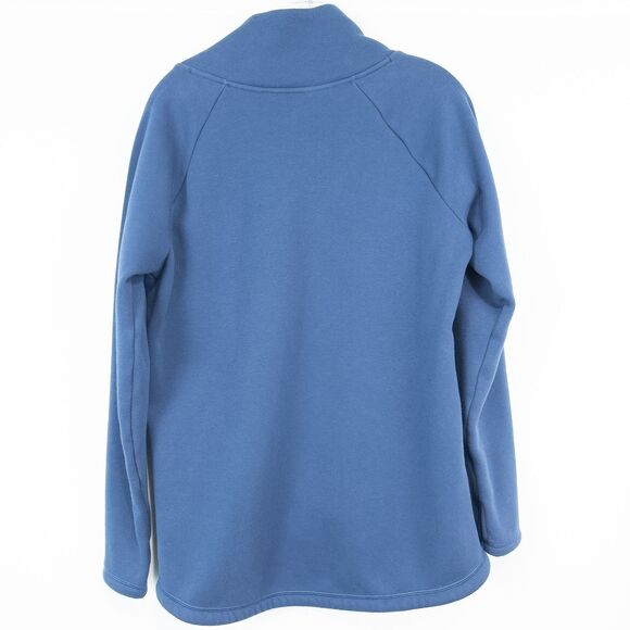 Athleta Cozy Karma ASYM Pullover Womens Medium Enchanted Blue Athleisure 383402 - Picture 2 of 16